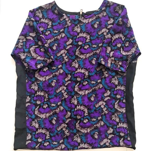 Madewell Tops - ❣️4/$15 Madewell Eliot Purple 100% Silk Top